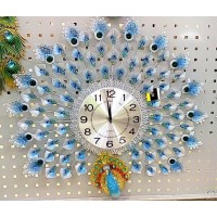 Wall clock peacock design