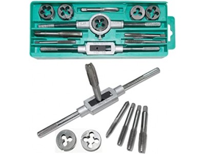 ALLOY STEEL METRIC TAP AND DIE TOOL SET WITH ADJUSTABLE WRENCH SetImage3
