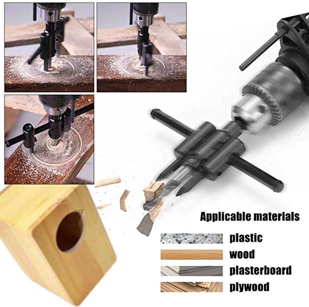 Amazon.com: Ailindany Adjustable Aircraft Type Hole Opener - Carpentry Hole  Opener Cutter Woodworking me<i></i>tal Hole Opener (30-300) : Tools & Home  Improvement