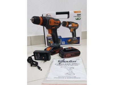 Kzubr k10005 Cordless Drill Professional power tools for heavy duty 20 Voltage BatteryImage2