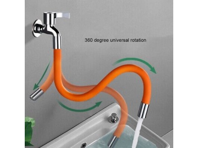 360°Rotation Splash-proof Universal Faucet Extension Extender Foaming Extension Tube Free BendingImage4