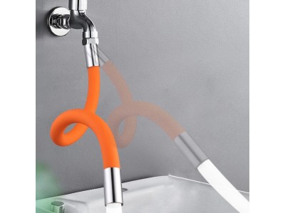 360°Rotation Splash-proof Universal Faucet Extension Extender Foaming Extension Tube Free BendingImage3