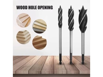 10-35mm Woodworking Twist Drill Bit High Speed Long Four-Slot Blade 6.35mm Shank Carbide Hole OpenerImage5