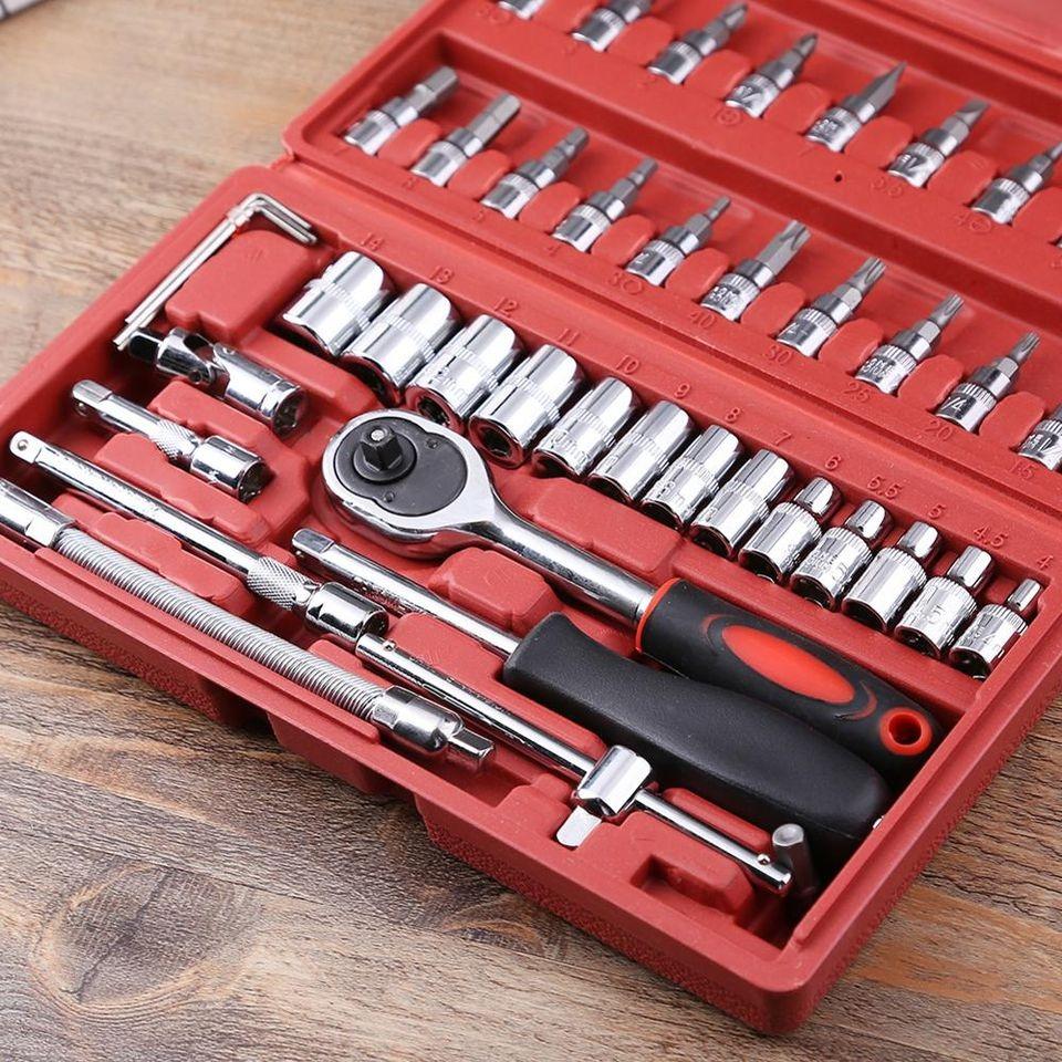 Auto Repair 14 Tool Socket 46 pcs Tool With Ratchet Wrench 46 piece Set Bit Combination Pc PiecesImage2