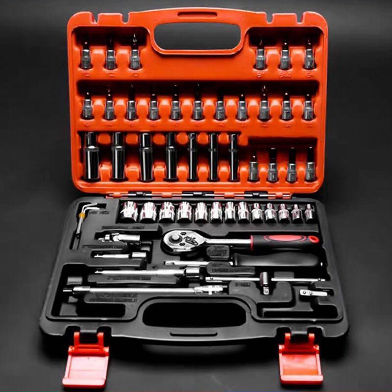 53pcs Tools Set Vehicle Multifunctional Wrenches Chrome Vanadium Steel Auto Car Repair Tool Box Set Image3