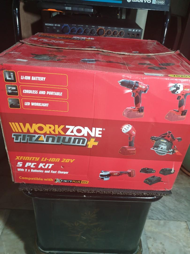Workzone Cordless Power Tools 5pcs Kit