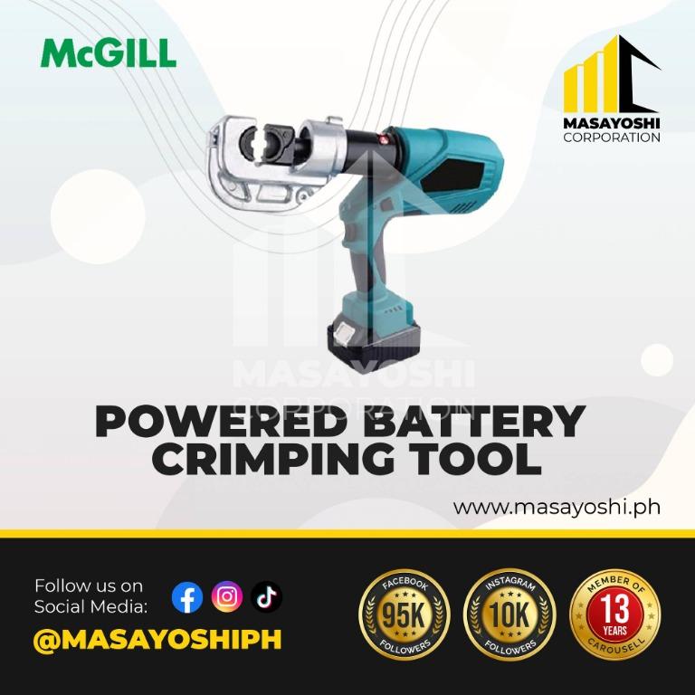 McGill Battery Powered Crimping Tool with Accessories | Model# MGED400 | Battery | Crimping