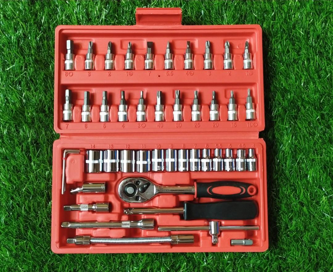 46pcs set Tool Box Car Motorcycle Repair Set Hand Tools!!!Image1