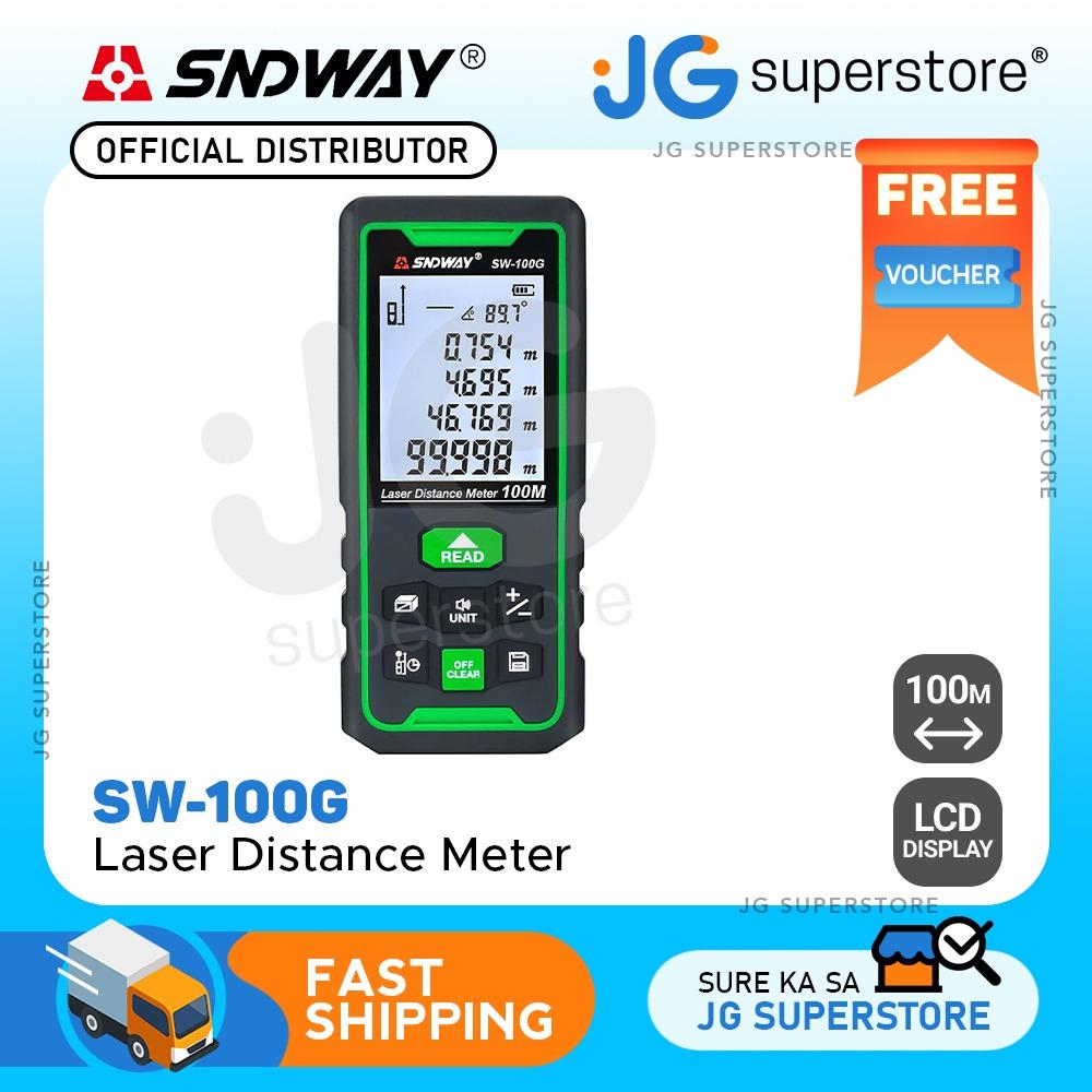 Sndway SW-100G Outdoor Green Light Laser Distance Meter 100M with Volume & Area Measurement, Angle  