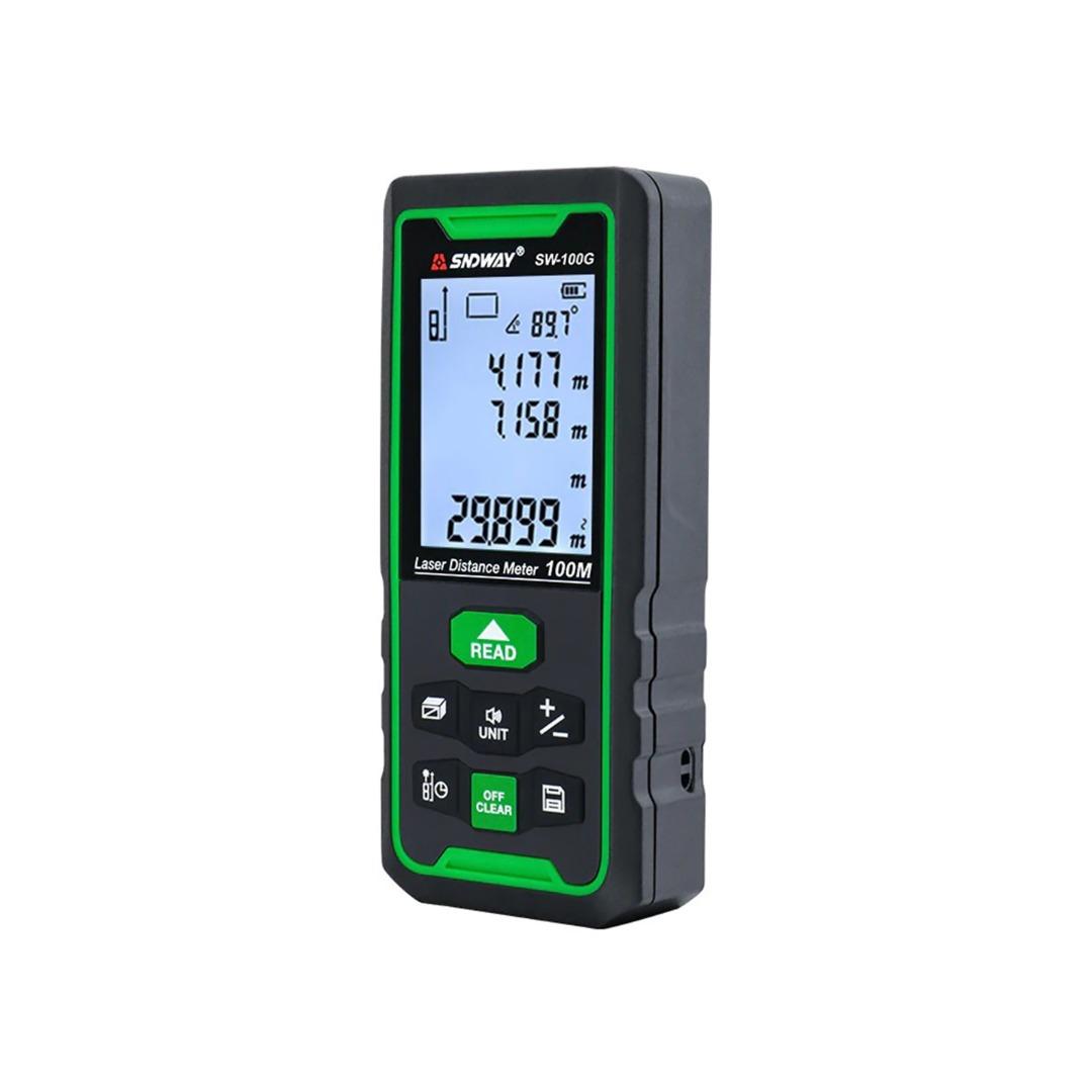 Sndway SW-100G Outdoor Green Light Laser Distance Meter 100M with Volume & Area Measurement, Angle  Image3