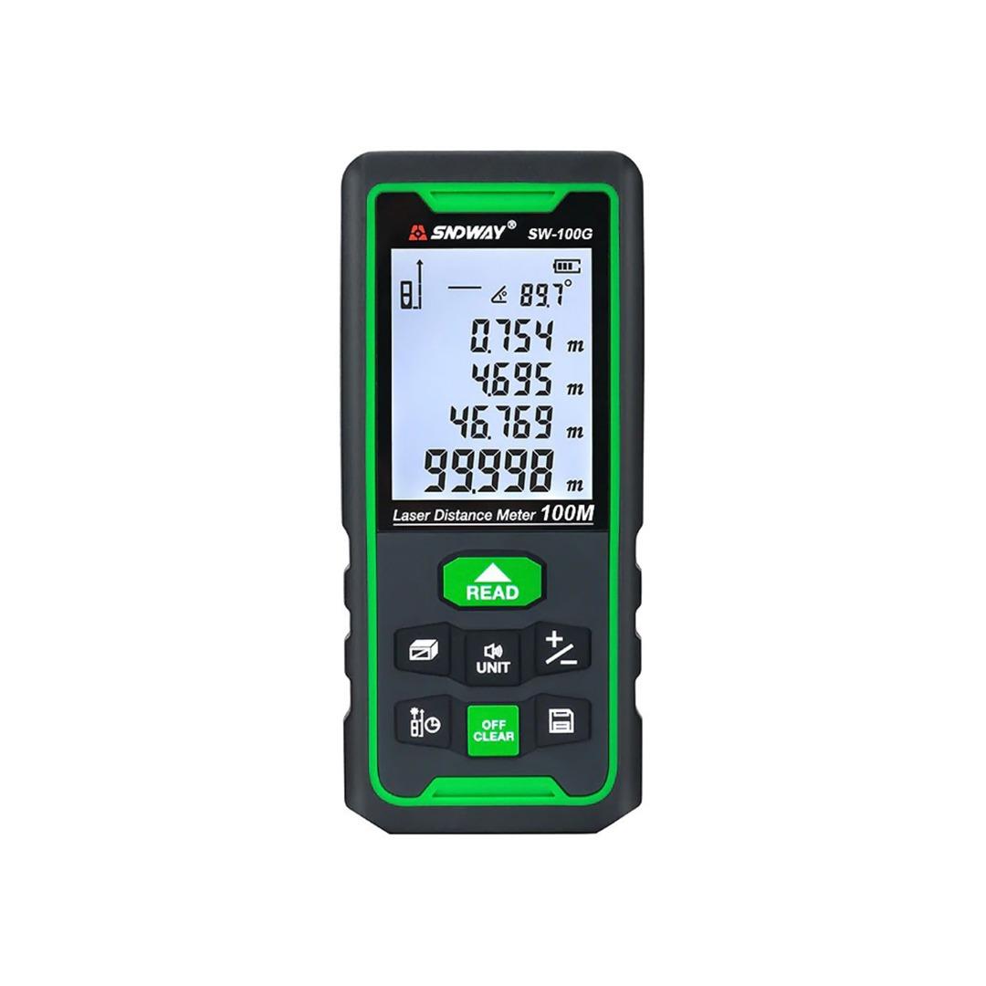 Sndway SW-100G Outdoor Green Light Laser Distance Meter 100M with Volume & Area Measurement, Angle  Image2
