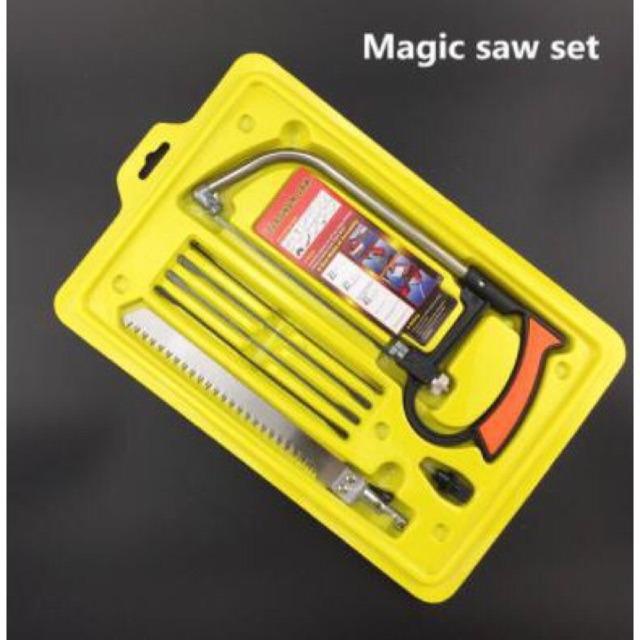 8 in 1 Magic Saw Hand DIY Metal Wood Glass Kit Multi-purpose 6 Blades Tool for Wood