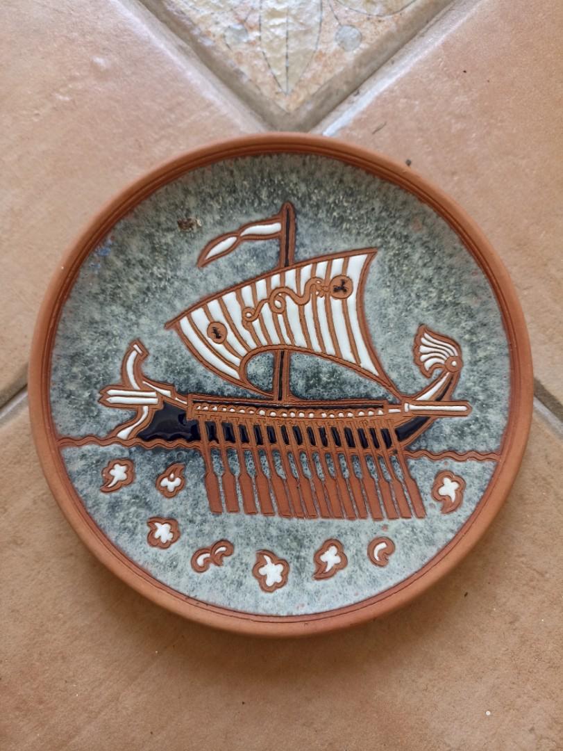 Vintage WallTabletop Decorative Plate, Hand-Made in GreeceImage2