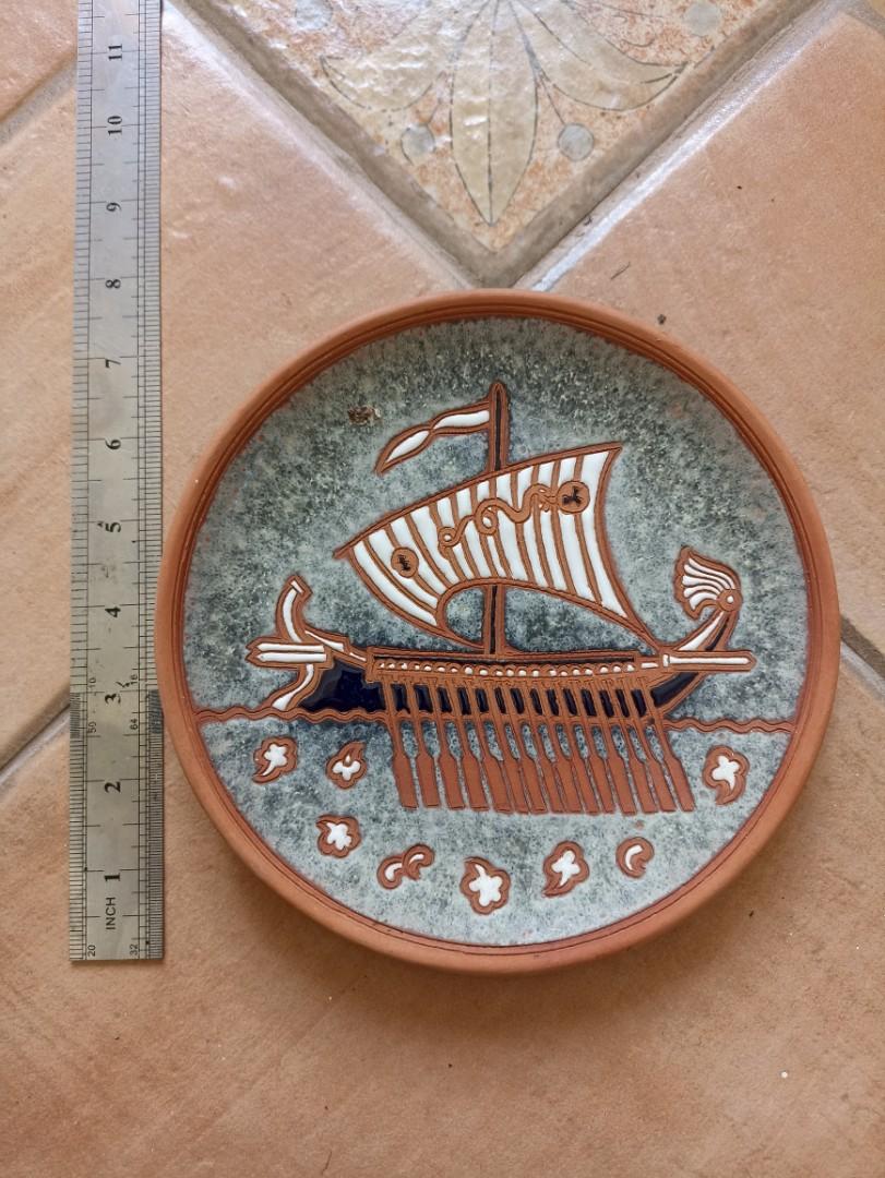 Vintage WallTabletop Decorative Plate, Hand-Made in GreeceImage3