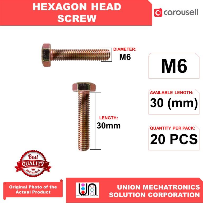 Hexagon Head Screw ( Hexagon Bolt ) - 20 Pieces  PackImage2