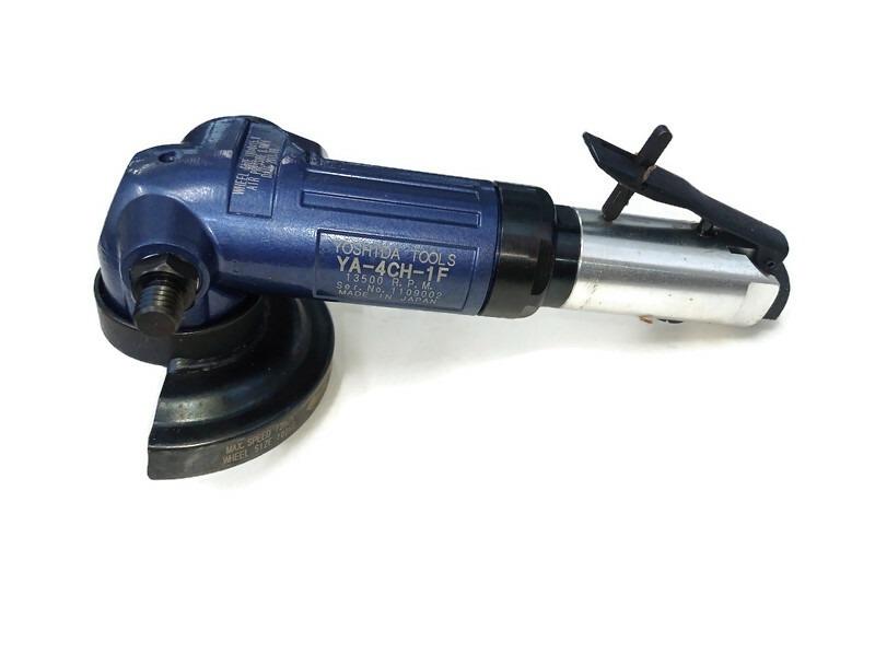 Yoshida Tools Pneumatic Roll & Safety Lever Type Angle Grinder YA-4CH Series Made in JapanImage3