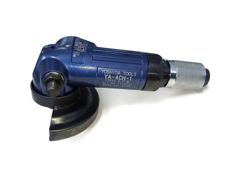 Yoshida Tools Pneumatic Roll & Safety Lever Type Angle Grinder YA-4CH Series Made in JapanImage2