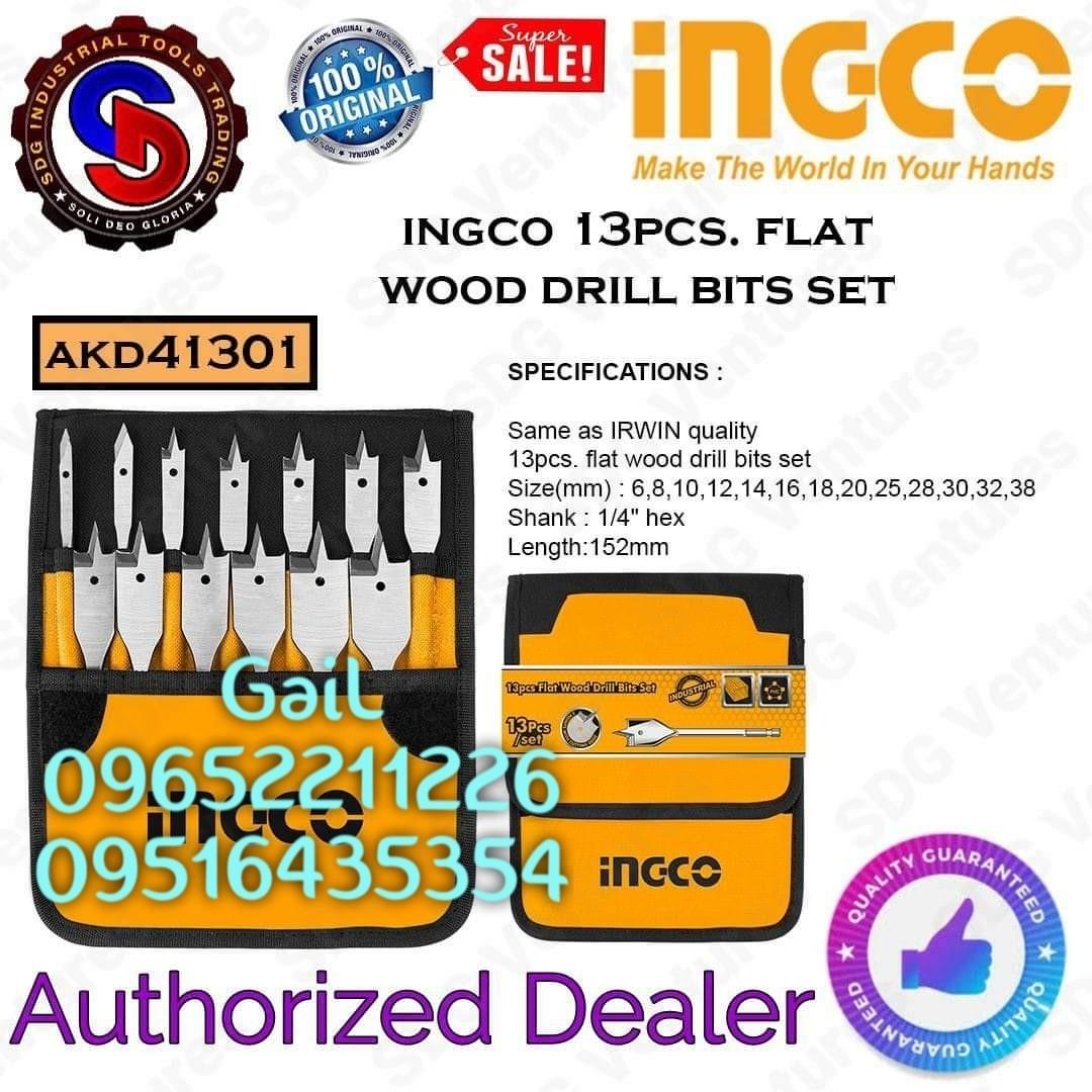 INGCO 13pcs. Flat Wood Drill Bits Set (AKD41301)