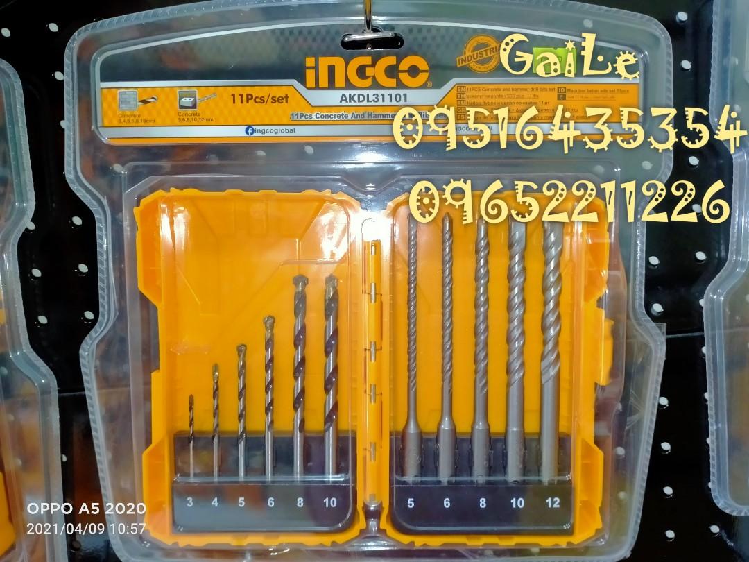 INGCO 11pcs. Concrete and hammer drill bits setImage2