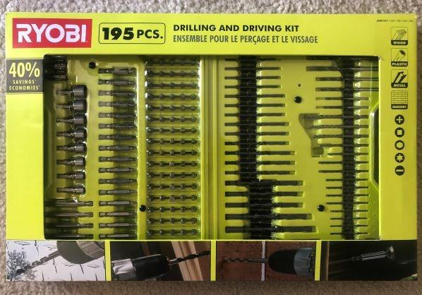 Ryobi A981951, 195-Piece,  Drilling and Driving Bit Set. Brand New.Image3