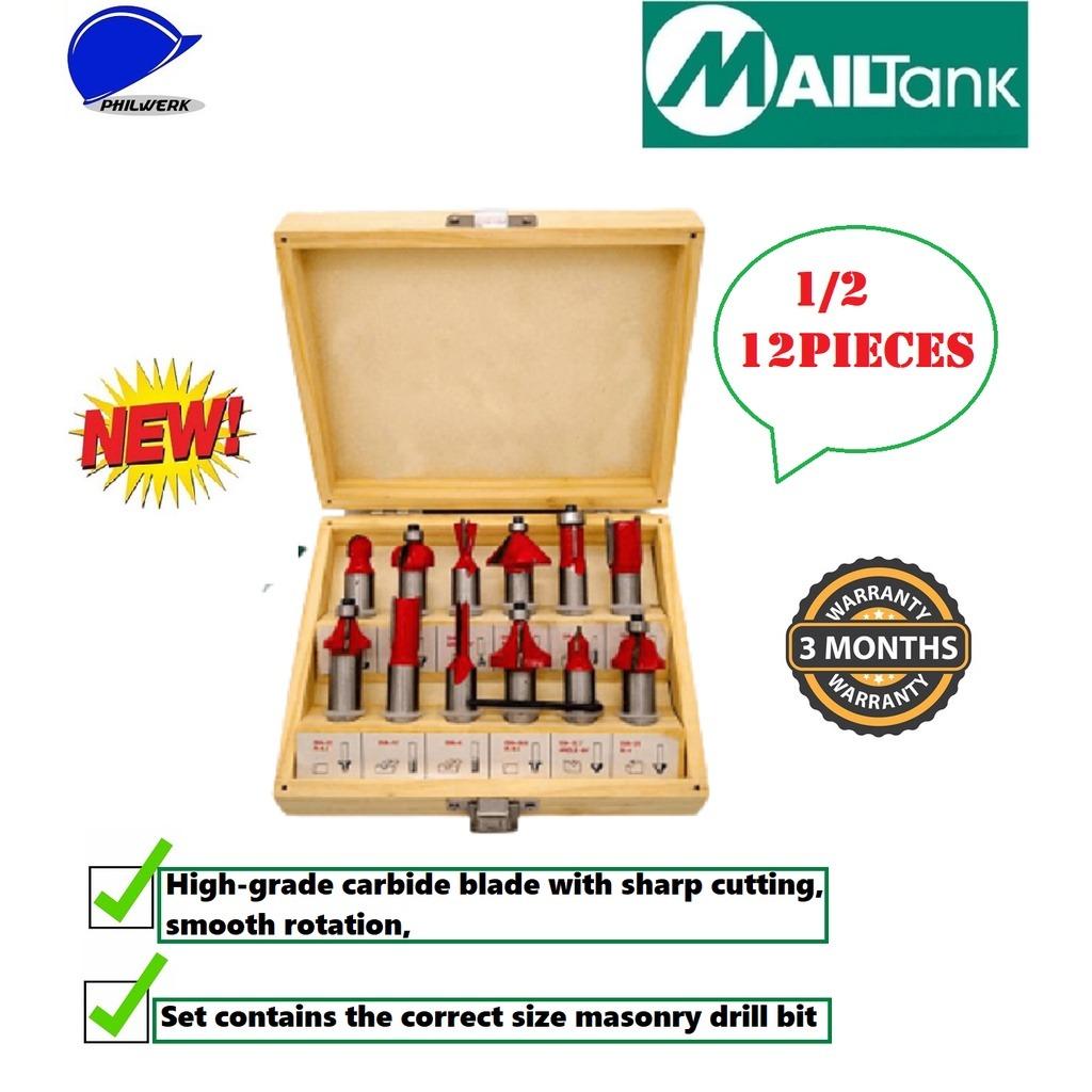 MAILTANK 12pcs Router Bits 12inches SH135Image1