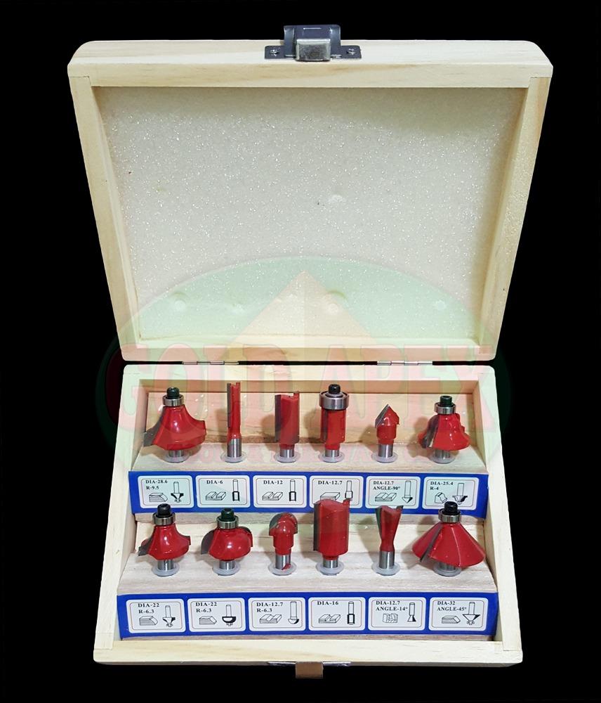 Mailtank SH-121 Router Bit Set 14 Inches Shank (12 pcs)Image1