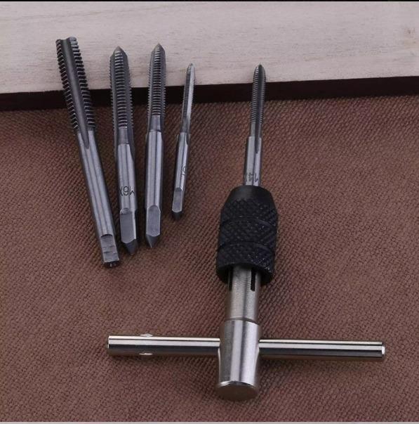6pcs T-type Machine Metal Hand Screw Thread Tap Wrench M6M7M8M10M12 Tap Set DIY Tool Wrench SetImage3