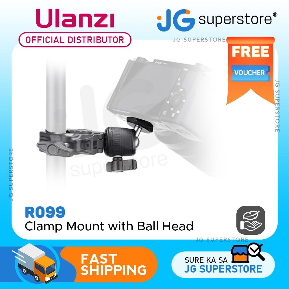 Ulanzi R099 Clamp Mount with Mini 360 Rotating Ball Head Multifunctional Clip for Camera and GoPro |Image1