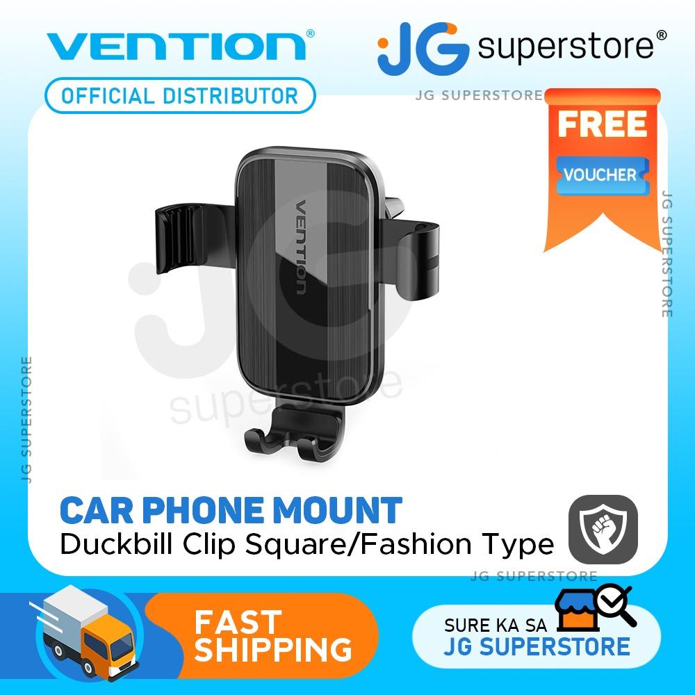 Vention Car Phone Mount Auto-Clamping for Air Vent With Duckbill Clip Square  Fashion Type (Black) |