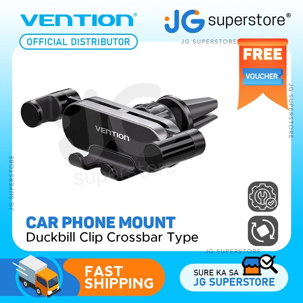 Vention Car Phone Mount Auto Clamping for Air Vent with Duckbill Clip Crossbar Type (Gray) | KCEH0
