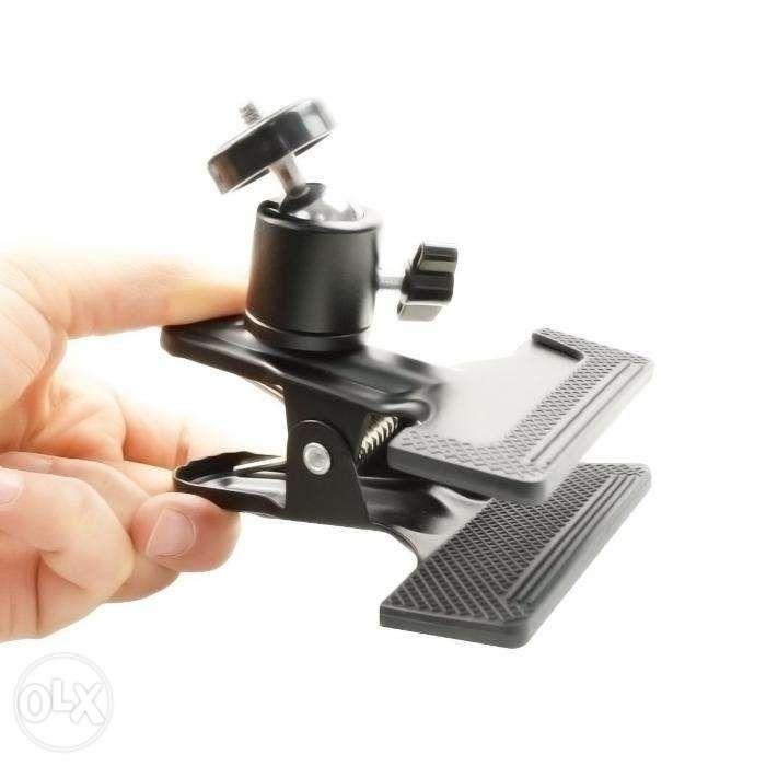 Pxel AA-CT1 Tripod Camera Clip Clamp Flash Holder Mount with 360 Swivel Photography Ball-Head 14\Image2