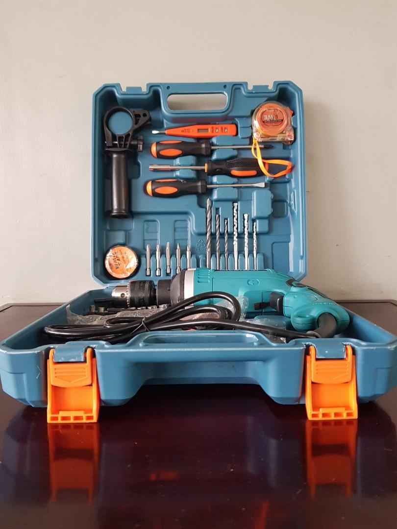 DIY Toolkit Impact Drill with Tools Set AccessoriesImage2