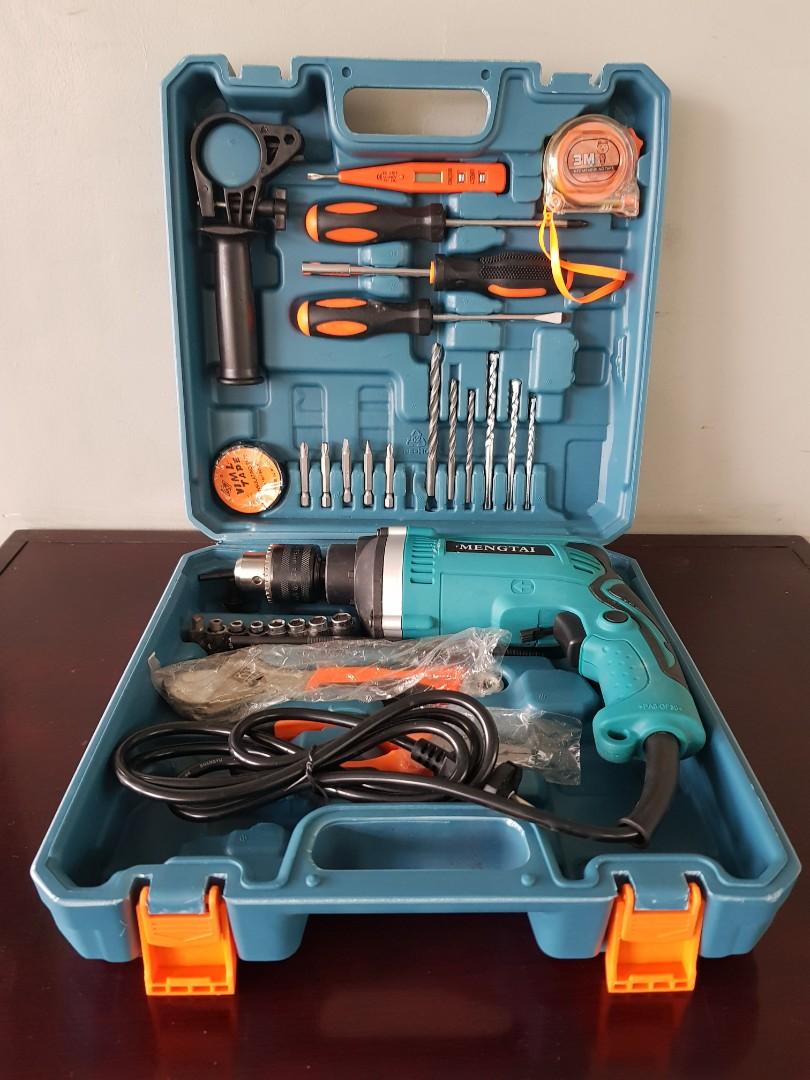 DIY Toolkit Impact Drill with Tools Set AccessoriesImage3