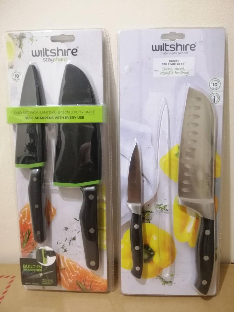 Wiltshire Staysharp Triple Rivet Duo Set Santoku & Utility Knife + Wiltshire Trinity Knife Starter SImage1