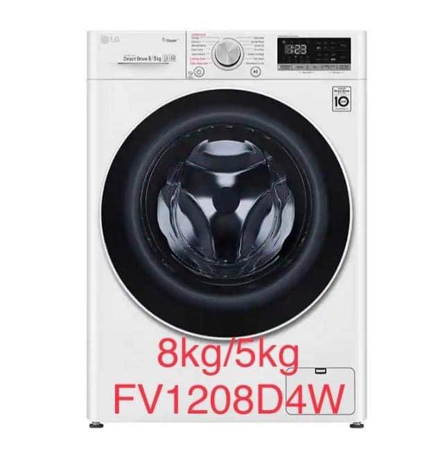 Lg front load washer and dryer machine al direct drive inverter 2in1 combo 100% dry 8kg washer  5kg Image3