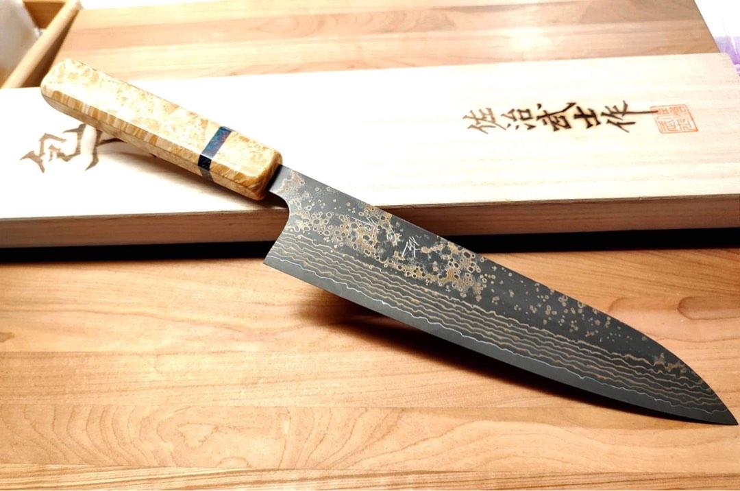 Takeshi Saji Rainbow Damascus Vg10 Japanese Gyuto KnifeImage1