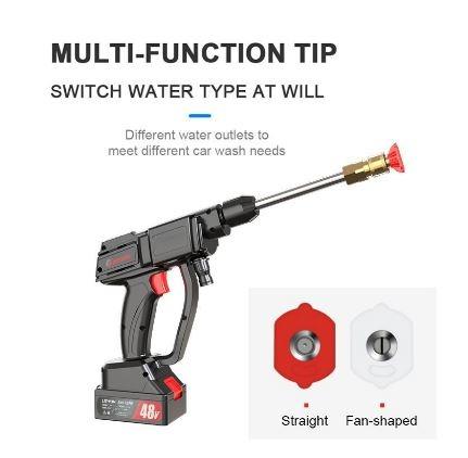 Senda Portable 48V Cordless Car Motor Wash Cleaner High Pressure Water Handheld Spray Gun WashersImage2