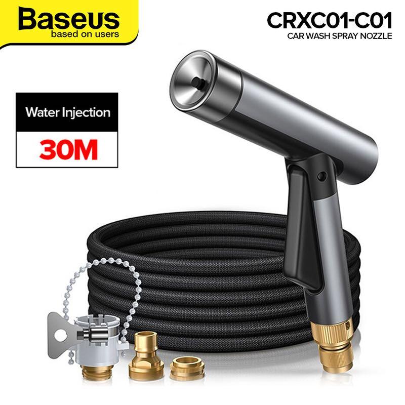 BASEUS Car Washing Gun Sprayer Nozzle Magic Flexible Hose High Pressure Power Washer Garden Water Je