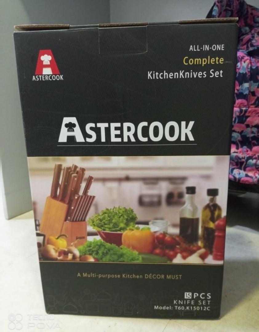 Astercook 15pcs. Kitchen knives set