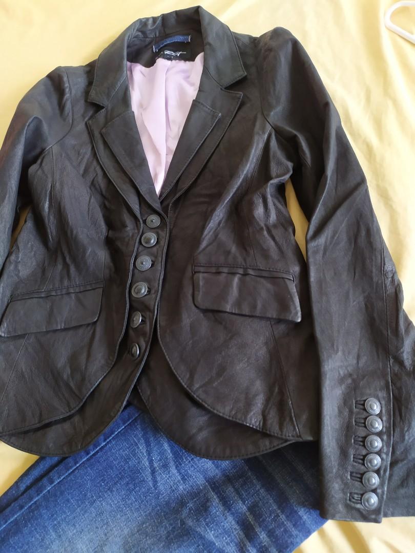 Black Genuine Leather Jacket for WomenImage3