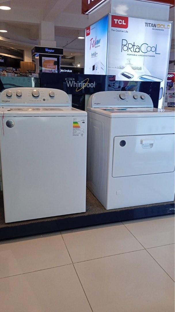 WHIRLPOOL TOP LOAD  WASHER AND FRONT LOAD DRYER