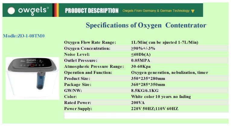 Brand New Owgels Oxygen ConcentratorsMachineImage2
