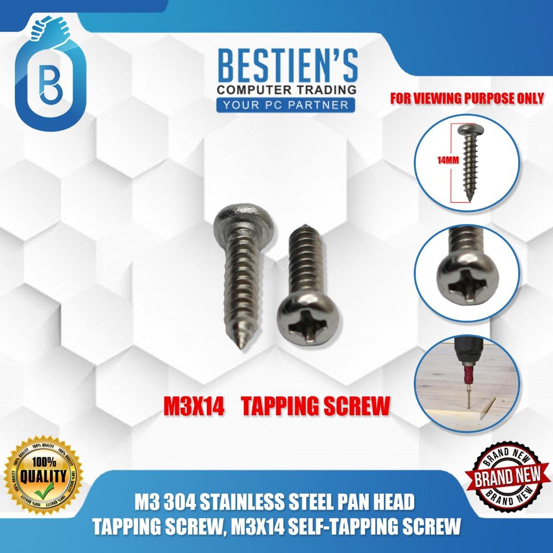 M3 304 STAINLESS STEEL PAN HEAD TAPPING SCREW, M3X14 SELF-TAPPING SCREWImage1