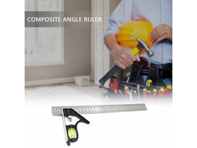 300mm Adjustable Combination Square Angle Ruler 45 / 90 Degree With Bubble Level MultifunctionalImage5