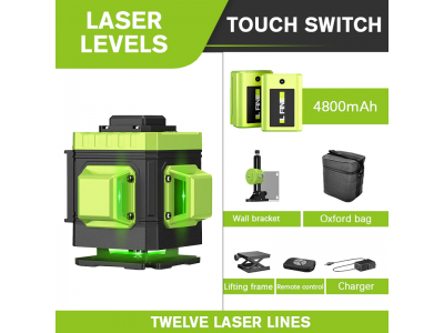 LFINE 12 Lines 3D Laser Level Tools Beam Line Remotely Control Horizontal Vertical Laser Level ToolImage2