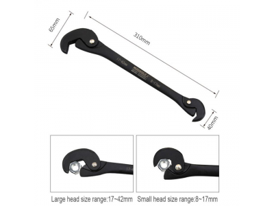 Multifunction Wrench 8-17/17-42mm Universal keys Portable Ratchet Repair Pipe Spanner Hand ToolsImage3