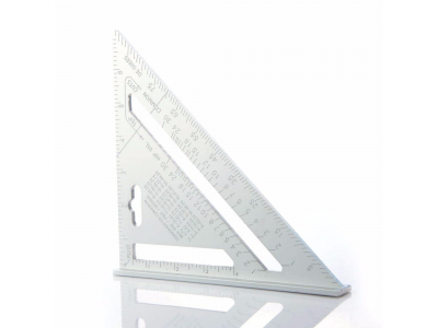 Triangle Ruler 7inch Silver Measurement Tool Aluminum Alloy CarpenterImage7