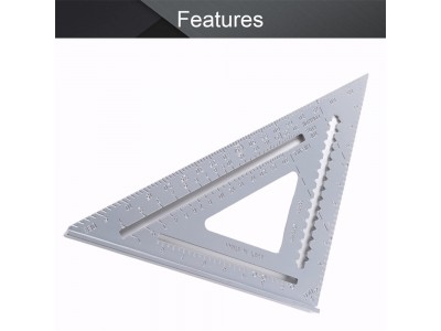 12-inch Triangle Square, Professional Aluminum Alloy Measuring Layout Tool,Image4