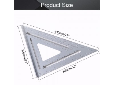 12-inch Triangle Square, Professional Aluminum Alloy Measuring Layout Tool,Image2