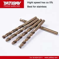 YATIBAY Drill Bits HSS Drill Bit High Speed Steel HSS-Co 5% cobalt For stainless metal etc.